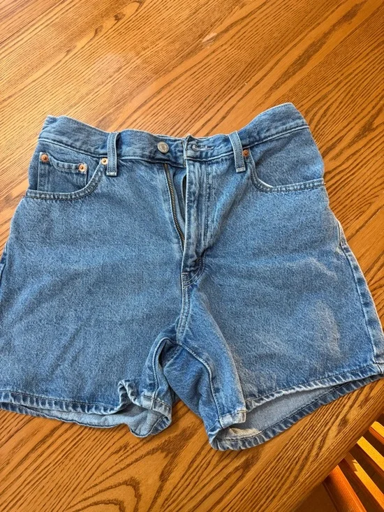 Cinch Light Blue High-Rise Denim Shorts - Picture 3 of 5